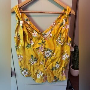 Rebecca Taylor Yellow Floral Camisole